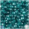 BeadTin Dark Teal Transparent 8mm Faceted Round Plastic Craft Beads (450pcs)